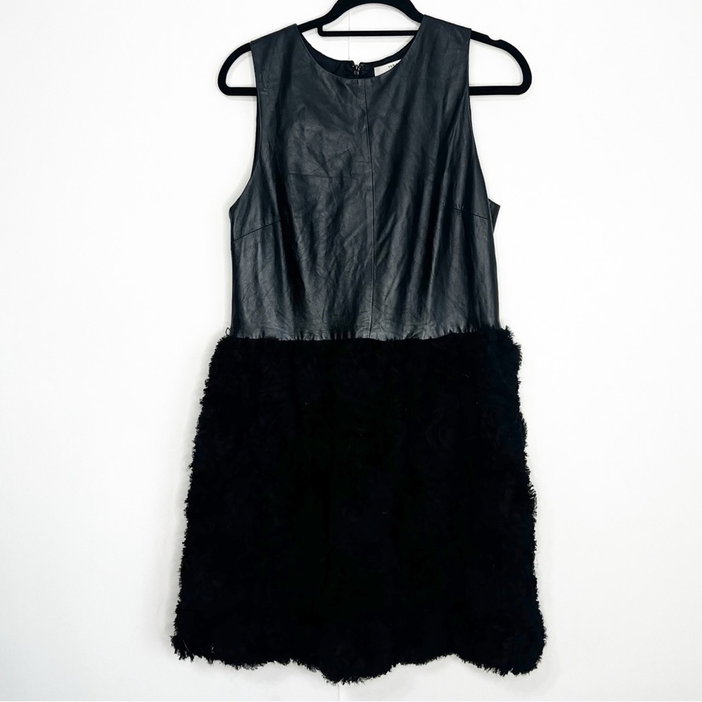 Robert Rodriguez Leather & Rosette Dress